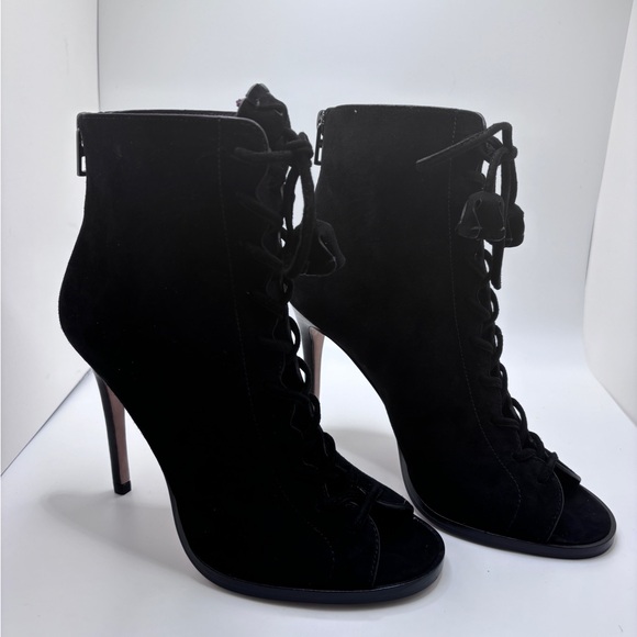 Brand New COACH Black Lena Lux Suede Lace Up Bootie. Size 5 - Picture 14 of 16